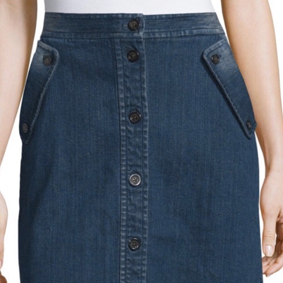 MICHAEL KORS Denim Button-Front Pencil Skirt Sz 4 - Picture 3 of 5